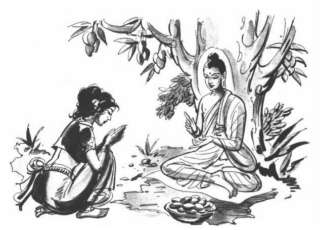 Amrapali and Buddha